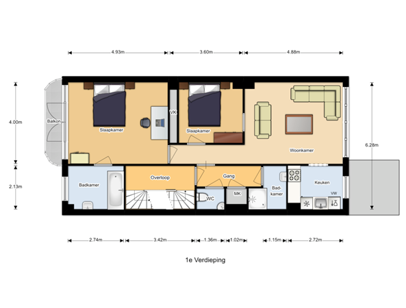 Floorplan - Frankenslag, 2582 HK Den Haag